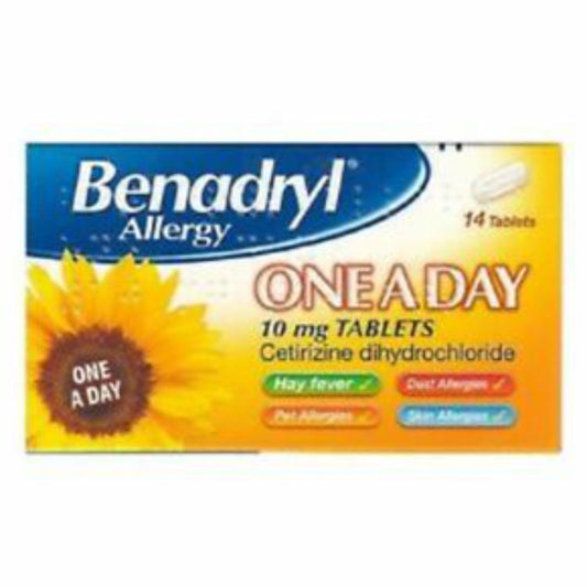 Benadryl Allergy One A Day 10mg 14 Tablets