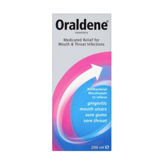 Oraldene Medicated Relief Mouthwash for Mouth &amp; Throat Infections 200ml