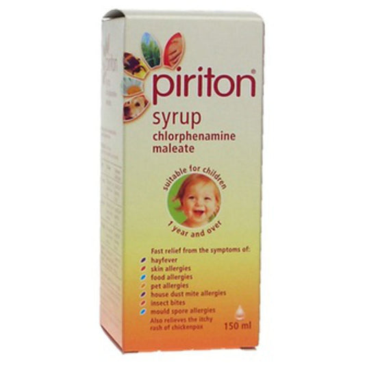 Piriton Hayfever &amp; Allergy Relief Syrup for Children 150ml